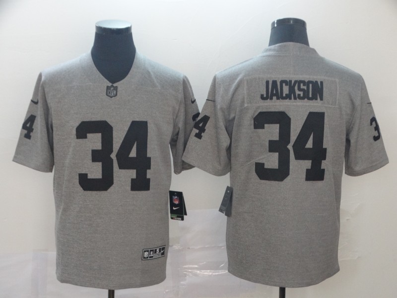 Men's Las Vegas Raiders ACTIVE PLAYER Custom Grey Limited Stitched Jersey